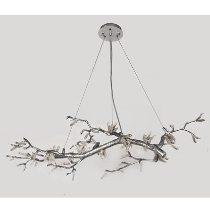 Selenite Crystal Blossom Branching Tree Chandelier - Zelno Lighting