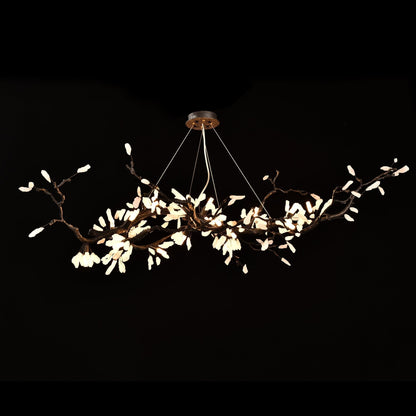 Selenite Crystal Blossom Branching Tree Chandelier - Zelno Lighting