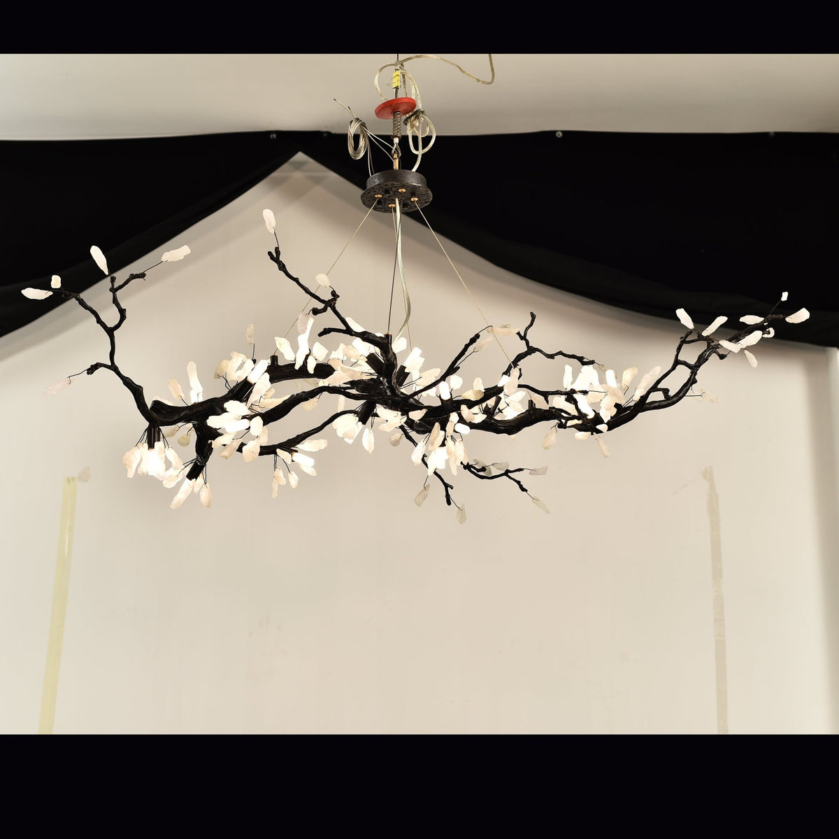 Selenite Crystal Blossom Branching Tree Chandelier - Zelno Lighting