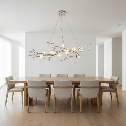 Selenite Crystal Blossom Branching Tree Chandelier - Zelno Lighting