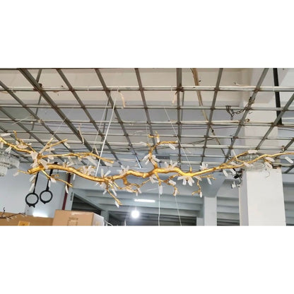 Selenite Crystal Blossom Branching Tree Chandelier - Zelno Lighting