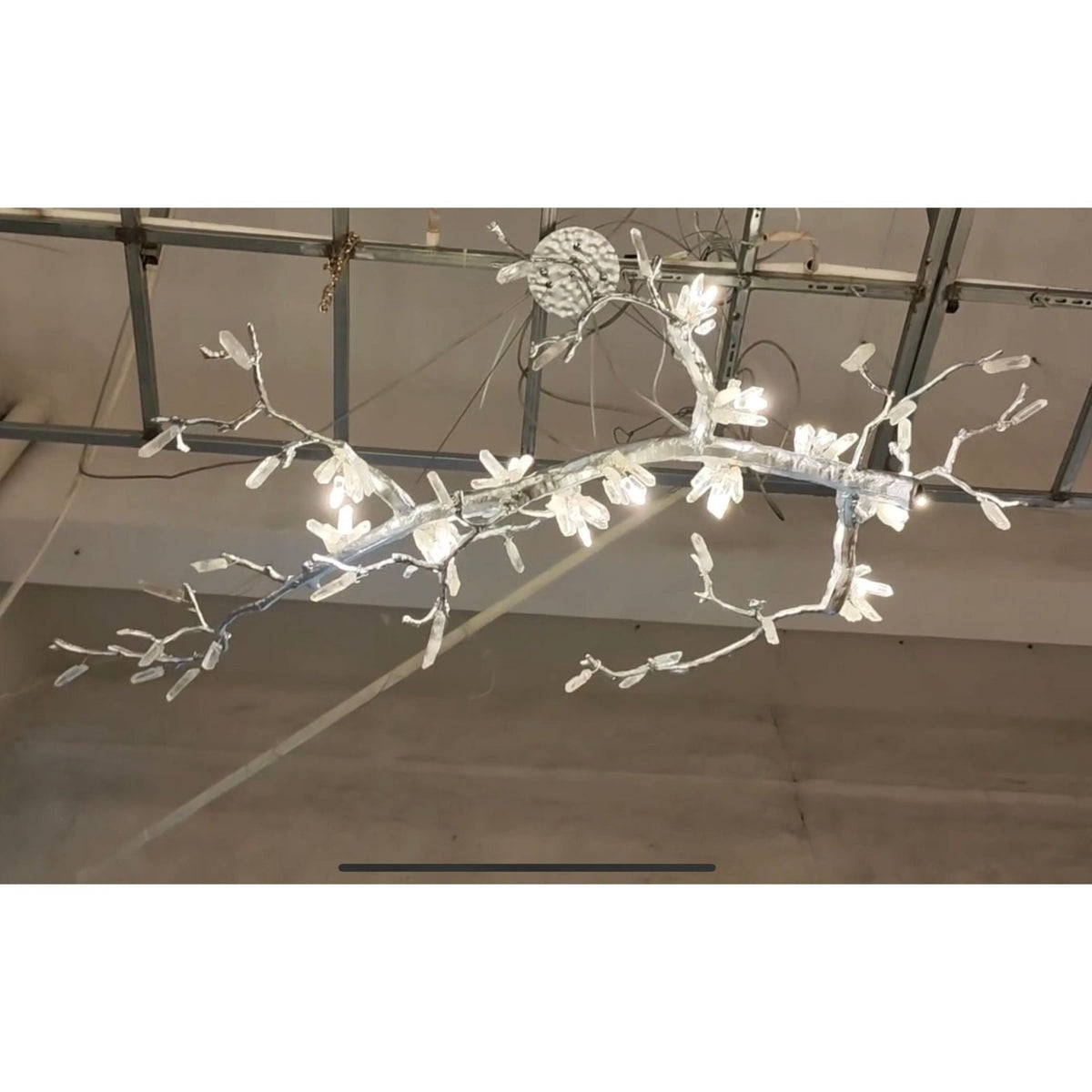 Selenite Crystal Blossom Branching Tree Chandelier - Zelno Lighting