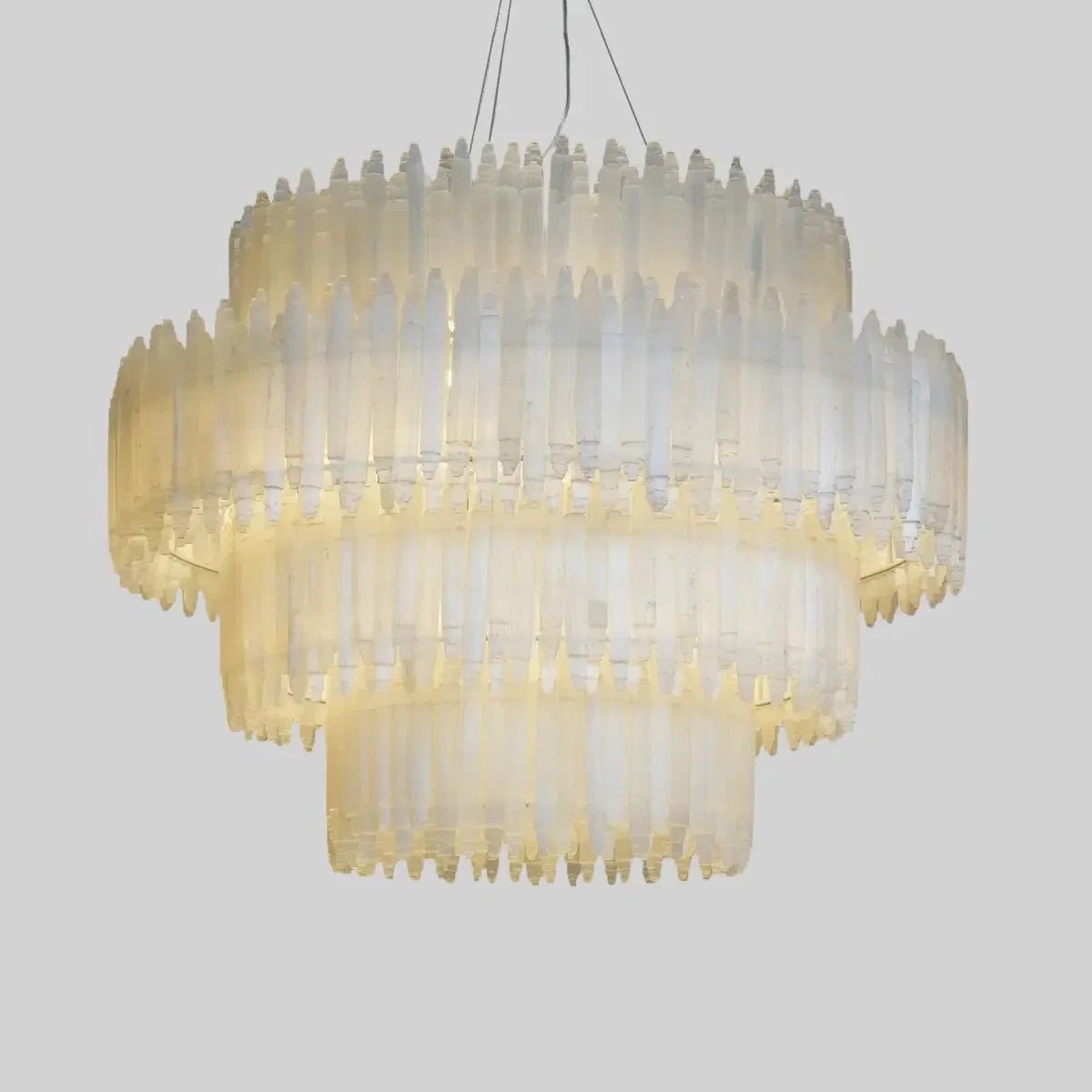 Selenite Layer Round Chandelier - Zelno Lighting
