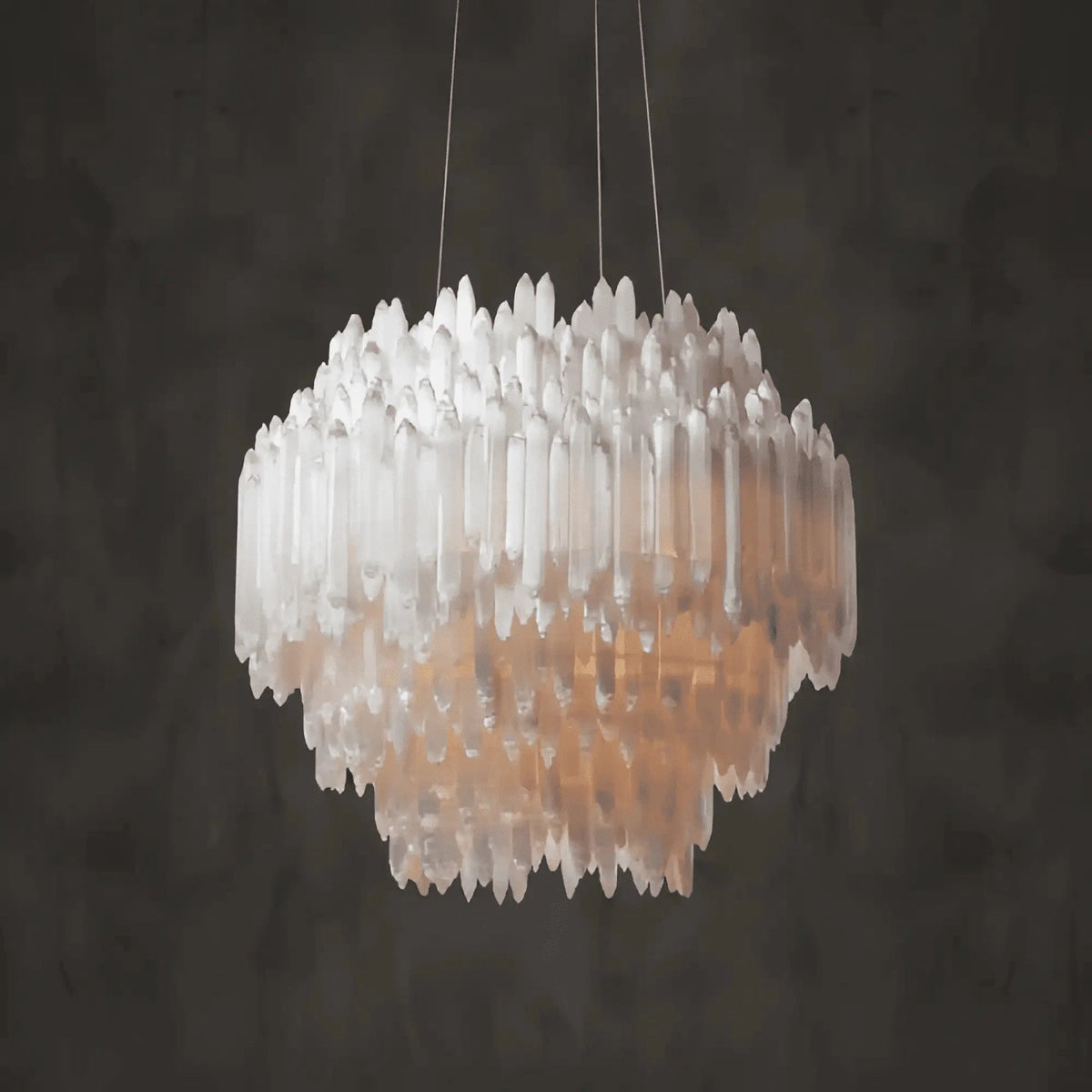Selenite Layer Round Chandelier - Zelno Lighting