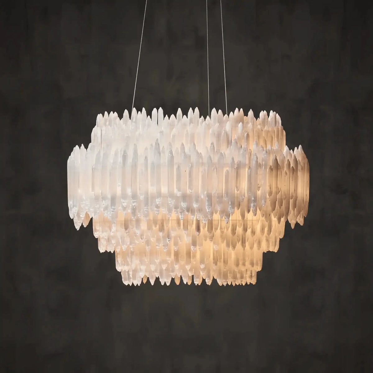 Selenite Layer Round Chandelier - Zelno Lighting