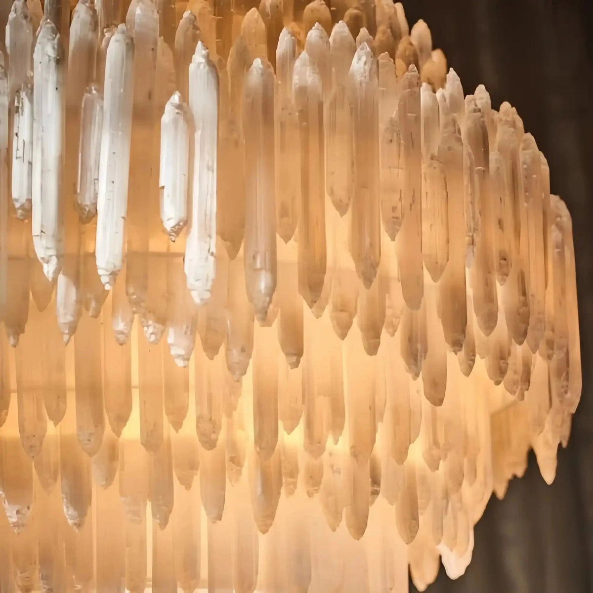 Selenite Layer Round Chandelier - Zelno Lighting