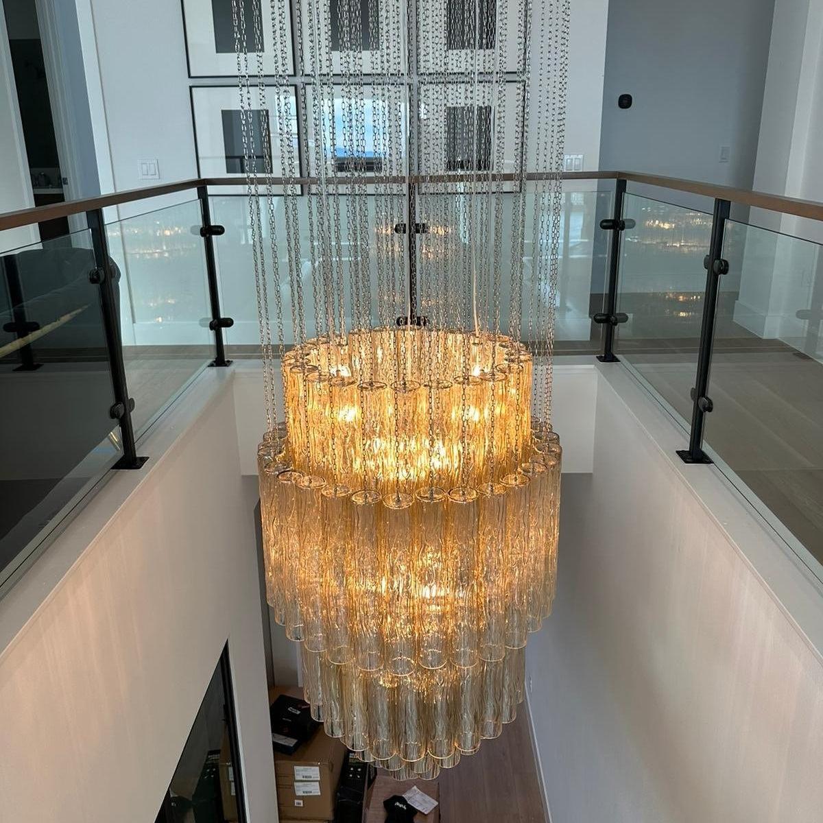 Serenella Round Chandelier for Foyer/Entry - Zelno Lighting