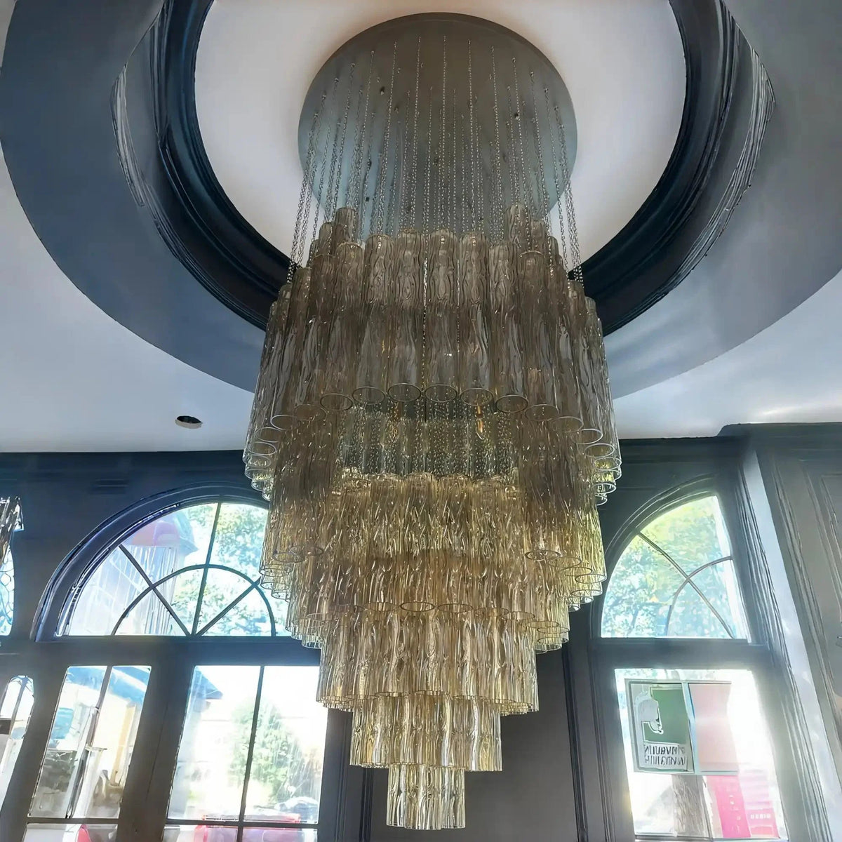 Serenella Round Chandelier for Foyer/Entry - Zelno Lighting