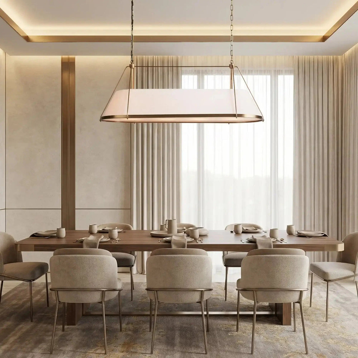 Shelton Linear Chandelier - Zelno Lighting