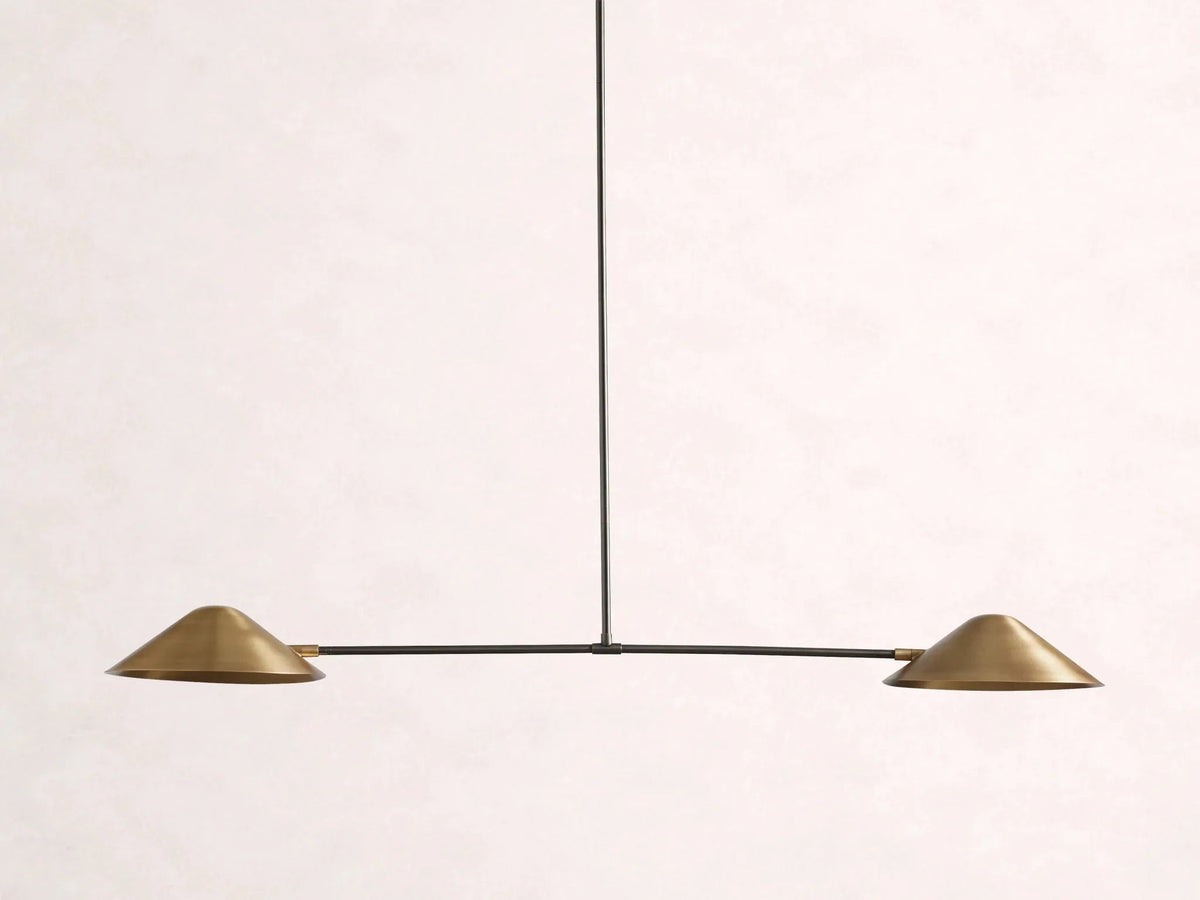 Simms 2-Light Linear Chandelier - Zelno Lighting