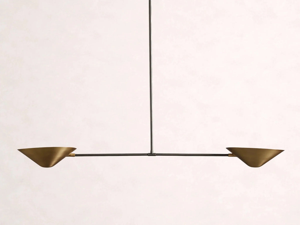 Simms 2-Light Linear Chandelier - Zelno Lighting