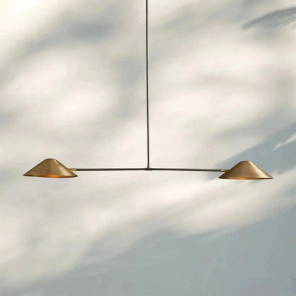 Simms 2-Light Linear Chandelier - Zelno Lighting