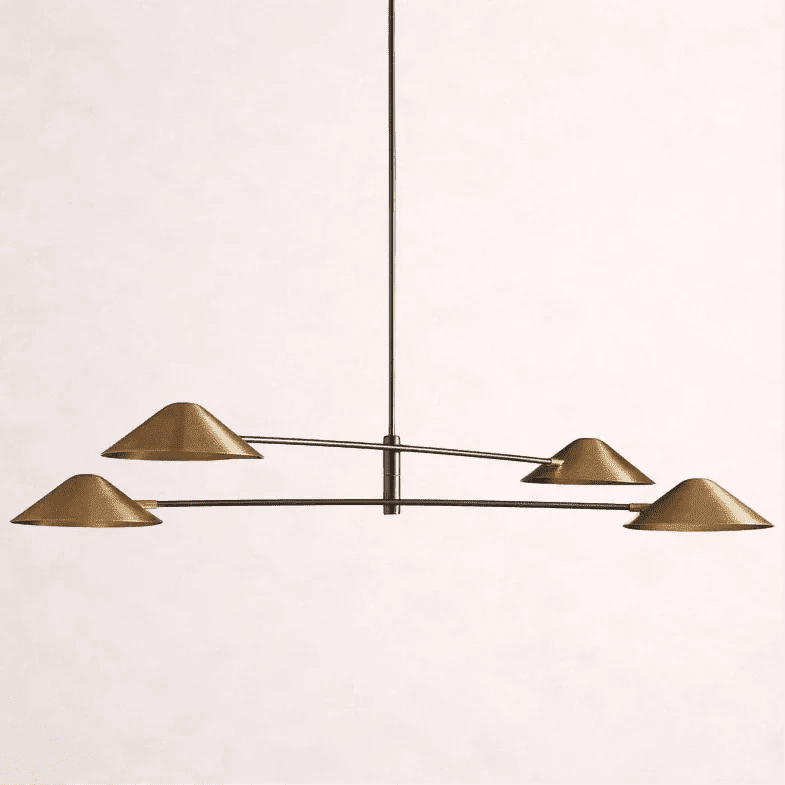 Simms 4-Light Linear Chandelier - Zelno Lighting