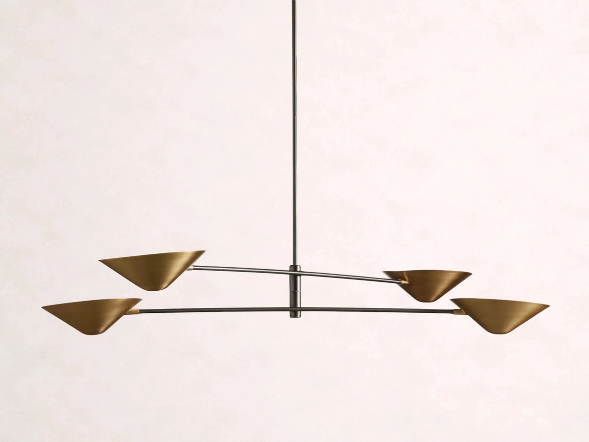 Simms 4-Light Linear Chandelier - Zelno Lighting