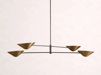 Simms 4-Light Linear Chandelier - Zelno Lighting