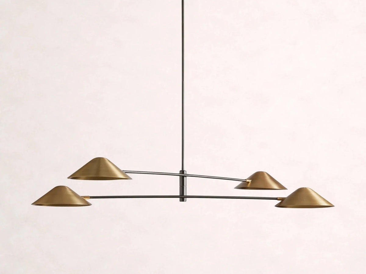 Simms 4-Light Linear Chandelier - Zelno Lighting