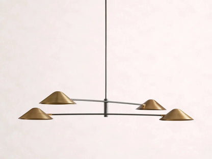 Simms 4-Light Linear Chandelier - Zelno Lighting