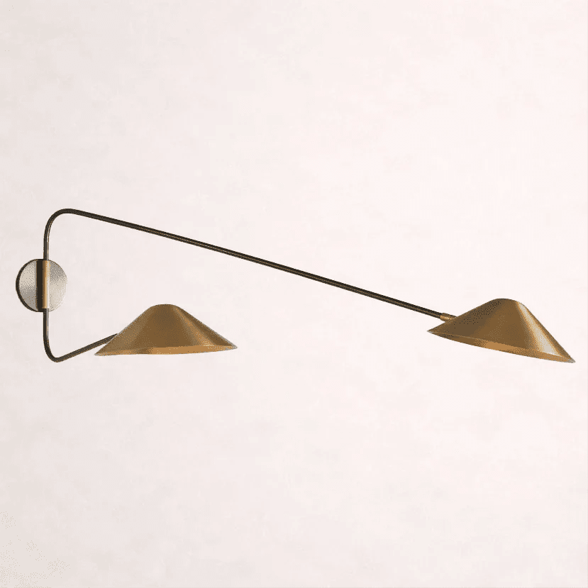 Simms Long Arm 2-Light Wall Sconce - Zelno Lighting