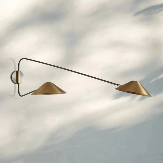 Simms Long Arm Double Wall Sconce - Zelno Lighting