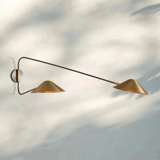 Simms Long Arm Double Wall Sconce - Zelno Lighting