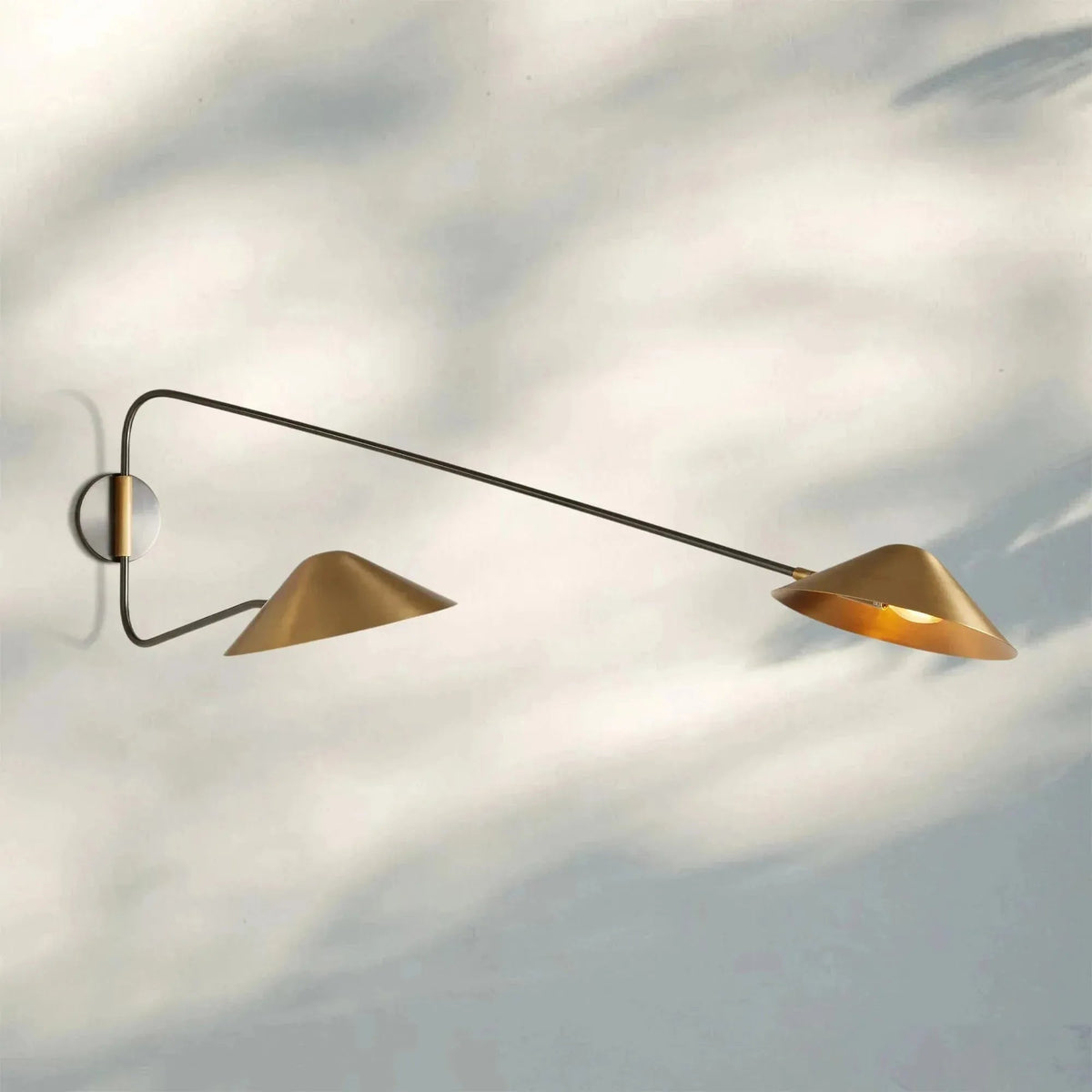Simms Long Arm Double Wall Sconce - Zelno Lighting