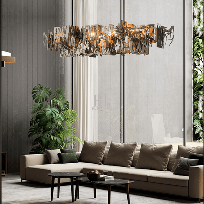 Simple Artistic Metal Dining Table Chandelier - Zelno Lighting
