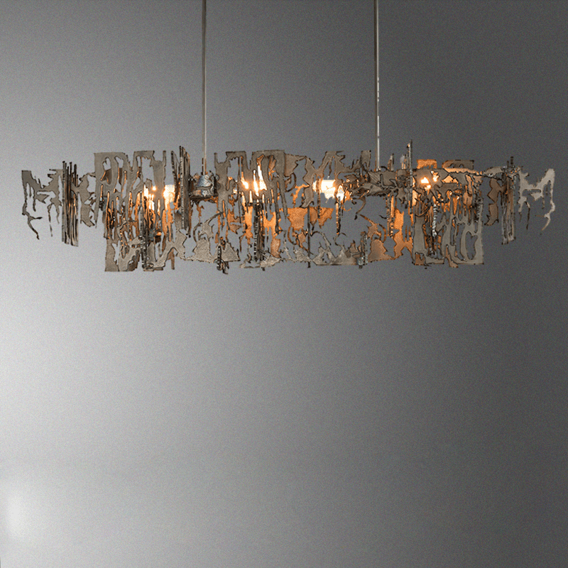 Simple Artistic Metal Dining Table Chandelier - Zelno Lighting