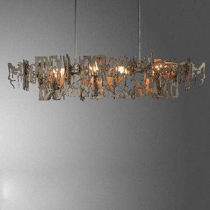 Simple Artistic Metal Dining Table Chandelier - Zelno Lighting