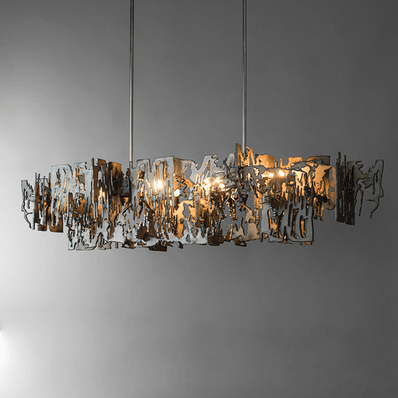 Simple Artistic Metal Dining Table Chandelier - Zelno Lighting