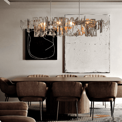 Simple Artistic Metal Dining Table Chandelier - Zelno Lighting