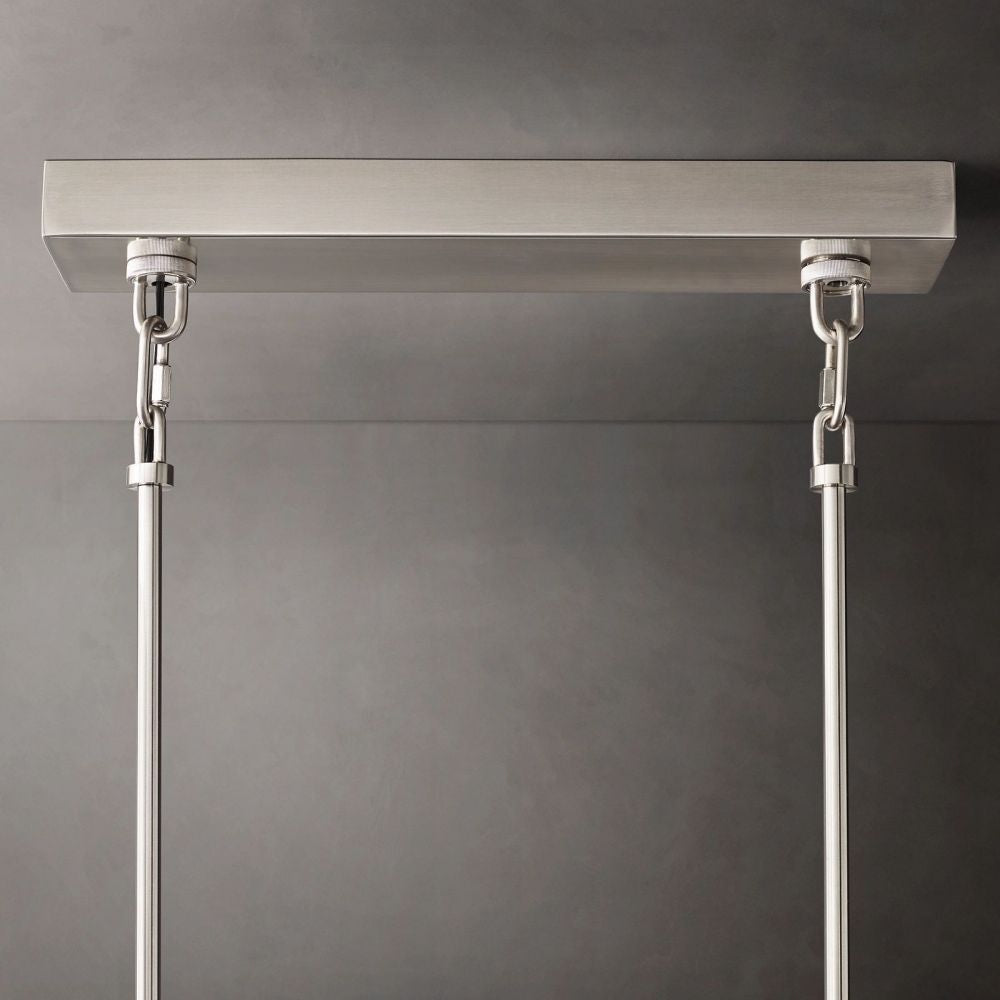 Siren Clear Glass Rectangle Chandelier 59" - Zelno