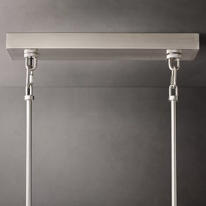 Siren Glass Rectangular Chandelier 77" - Zelno