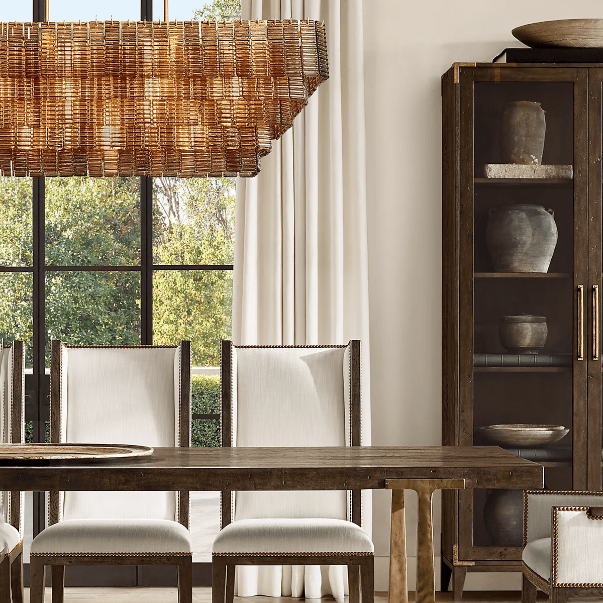 Siren Glass Rectangular Chandelier 77" - Zelno