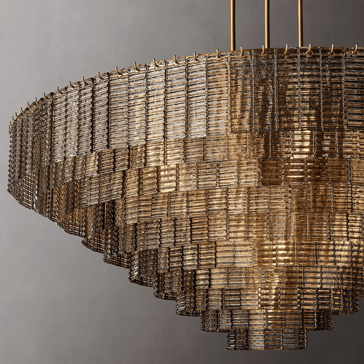 Siren Glass Round Chandelier 65" - Zelno