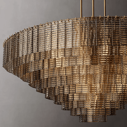 Siren Glass Round Chandelier 65" - Zelno