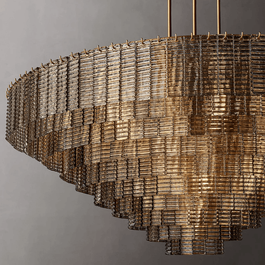 Siren Glass Round Chandelier 65" - Zelno