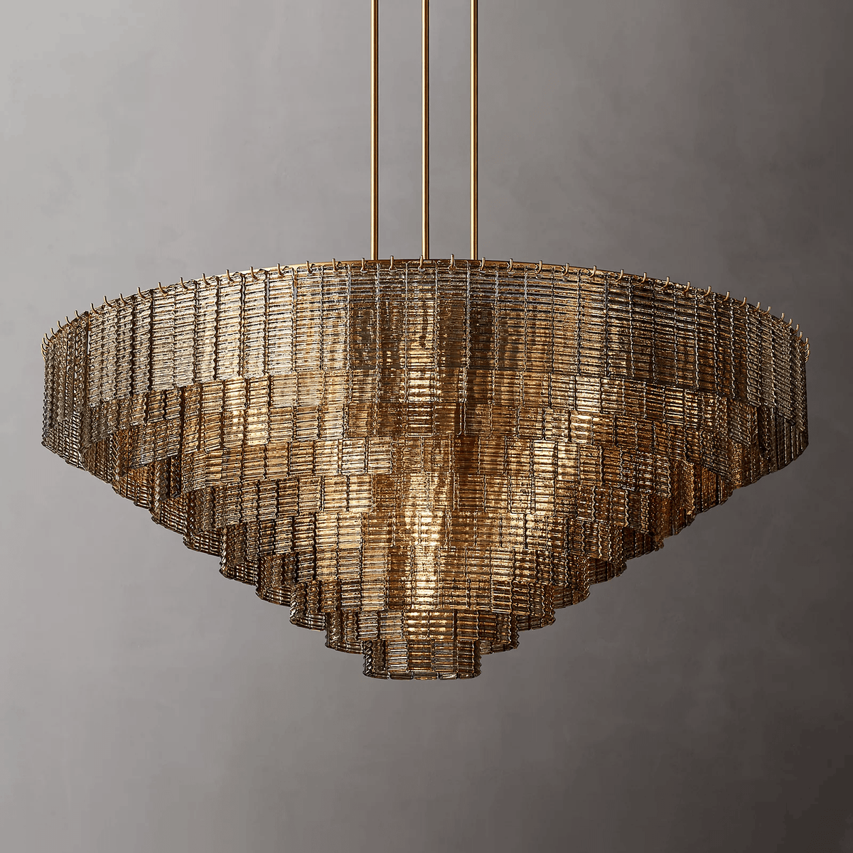 Siren Glass Round Chandelier 65" - Zelno