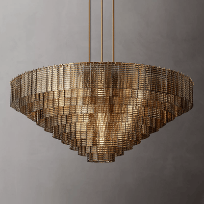 Siren Glass Round Chandelier 65" - Zelno