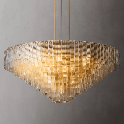 Siren Glass Round Chandelier 65" - Zelno