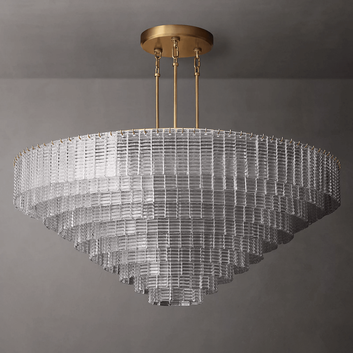 Siren Glass Round Chandelier 65" - Zelno