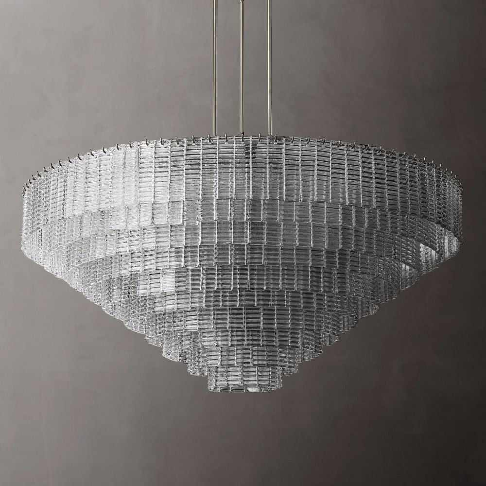 Siren Glass Round Chandelier 65" - Zelno