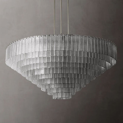 Siren Glass Round Chandelier 65" - Zelno
