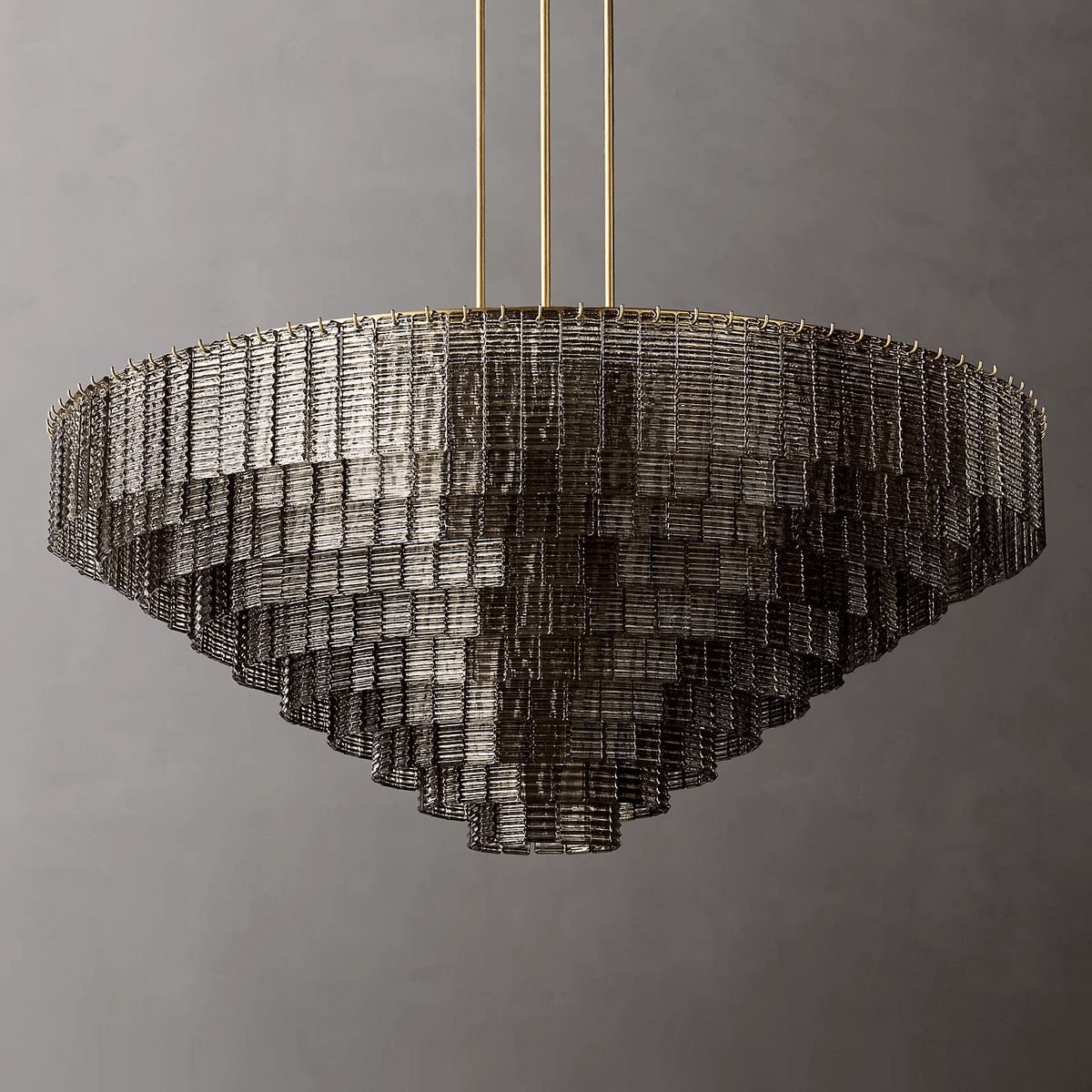Siren Glass Round Chandelier 65" - Zelno