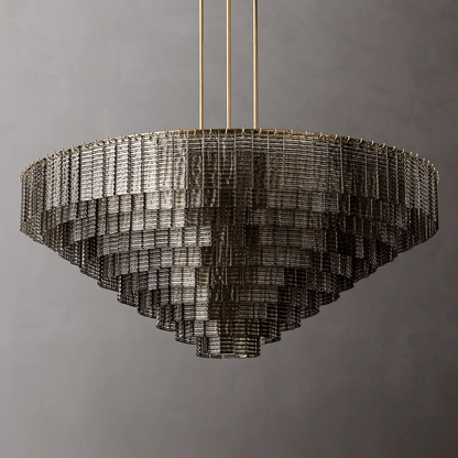 Siren Glass Round Chandelier 65" - Zelno