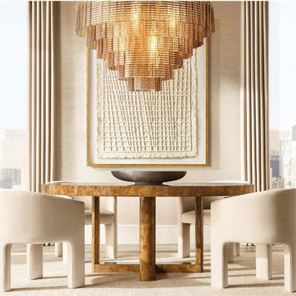 Siren Smoke Glass Round Chandelier 52" - Zelno