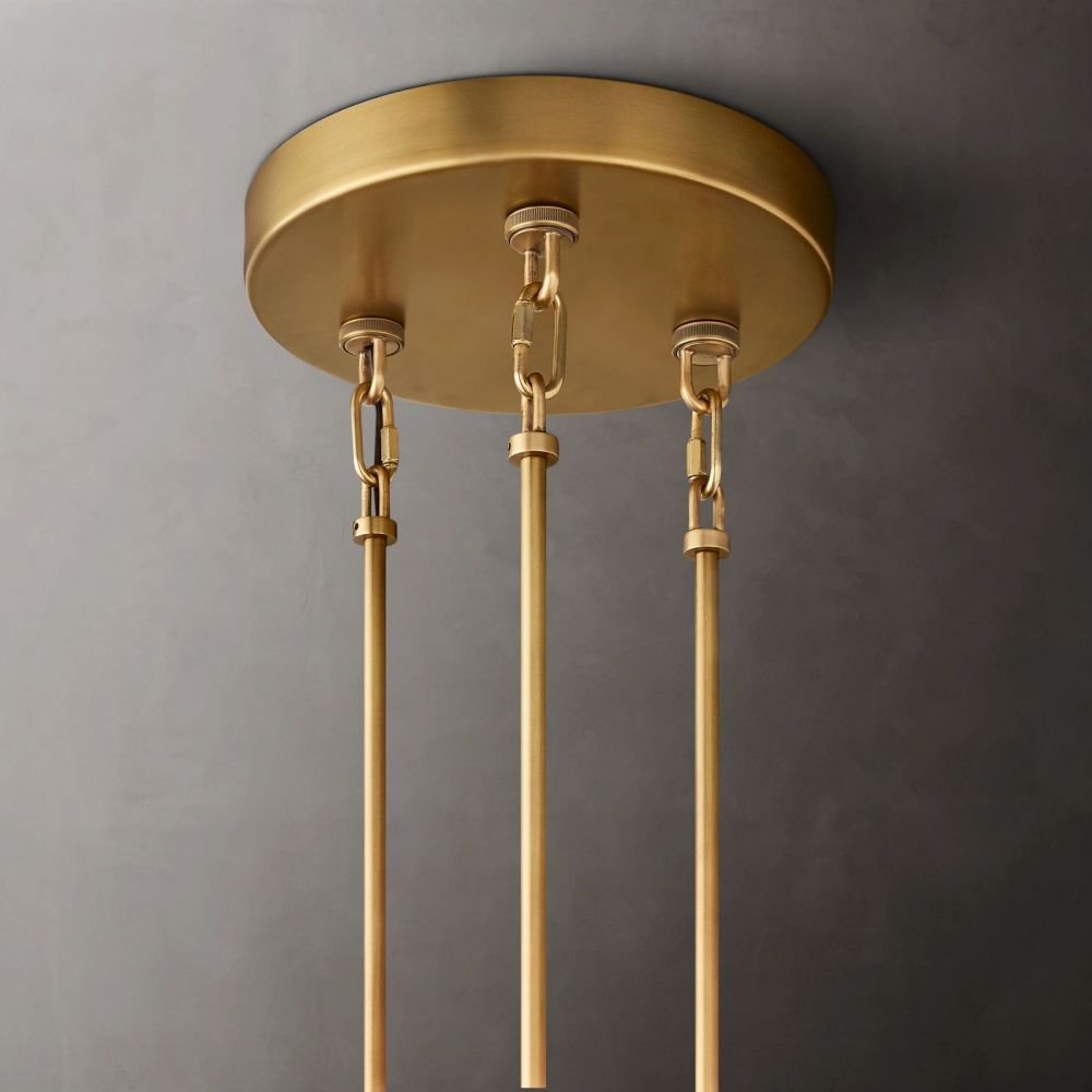 Siren Smoke Glass Round Chandelier 52" - Zelno