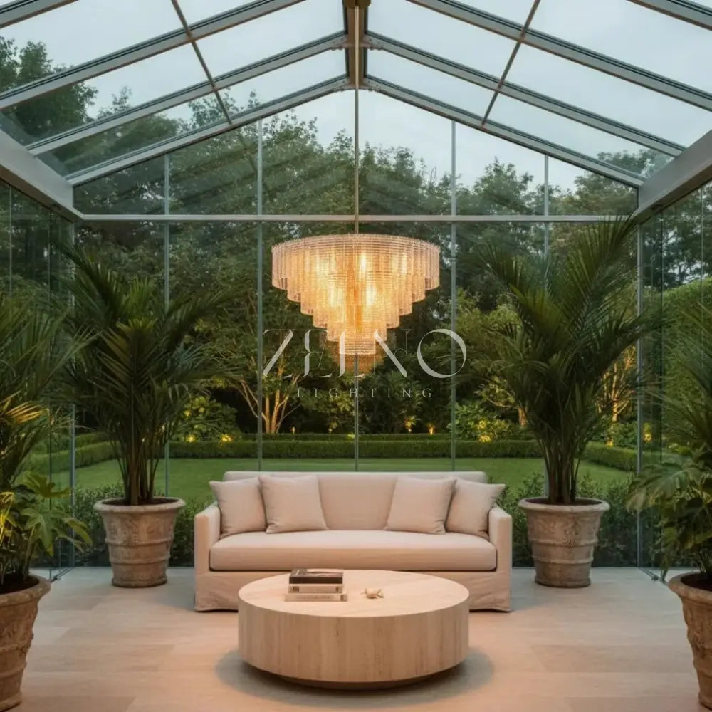 Sirena Glass Round Chandelier - Zelno