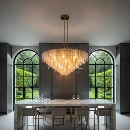 Sirena Glass Round Chandelier - Zelno