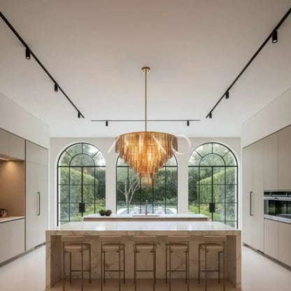 Sirena Glass Round Chandelier - Zelno