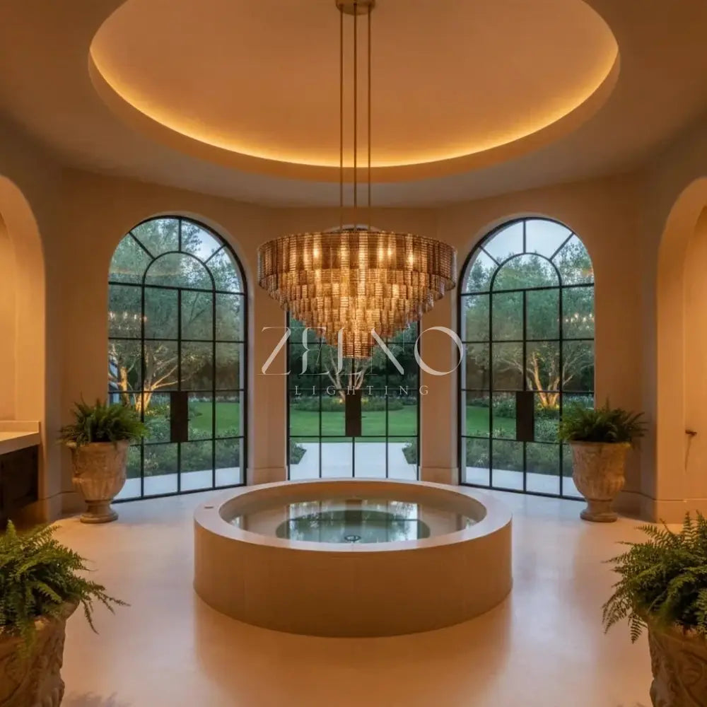 Sirena Glass Round Chandelier - Zelno